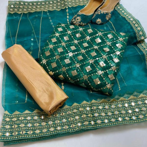 3 Pcs Women’s Unstitched Embroidered  Suit